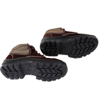 Bota Botina De Segurança Cano Baixo Couro Nubuck Bico Pvc 50b26 Nº43  Marluvas Bota Botina De Segurança Cano Baixo Couro Nubuck Bico Pvc 50b26 Nº43  Marluvas