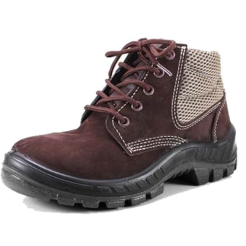 Bota Botina De Segurança Cano Baixo Couro Nubuck Bico Pvc 50b26 Nº43  Marluvas Bota Botina De Segurança Cano Baixo Couro Nubuck Bico Pvc 50b26 Nº43  Marluvas