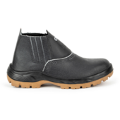 BOTA COM ELÁSTICO COURO PRETA BICO DE PLÁSTICO BIDENSIDADE CP080 PLUS - CRIVAL BOTA COM ELÁSTICO COURO PRETA BICO DE PLÁSTICO BIDENSIDADE CP080 PLUS - CRIVAL