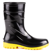 BOTA DE PVC ACQUAFLEX CANO CURTO PRETA SOLA AMARELA SEM FORRO 82BPC600SF - BRACOL BOTA DE PVC ACQUAFLEX CANO CURTO PRETA SOLA AMARELA SEM FORRO 82BPC600SF - BRACOL