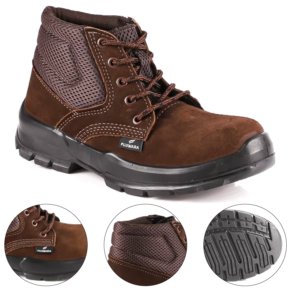 その他 T.NobU BOTA DE SEGURANÇA NOBUCK MARROM BICO PLÁSTICO HAE