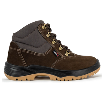 BOTA N° 42 NOBUCK CAFE COM CADARCO BICO PLASTICO PU BIDENSIDADE CA 49181 INFINITY CP094C - CRIVAL