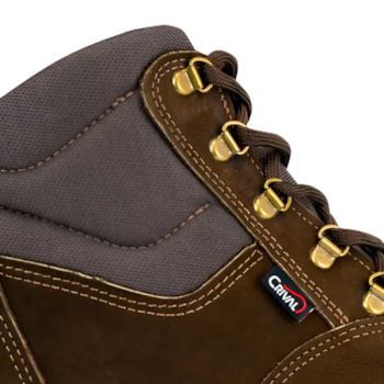 BOTA N° 42 NOBUCK CAFE COM CADARCO BICO PLASTICO PU BIDENSIDADE CA 49181 INFINITY CP094C - CRIVAL