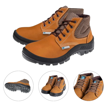 BOTA N° 45 NOBUCK CASTOR COM CADARCO BICO PLASTICO BIDENSIDADE 50B26CBBPCX - MARLUVAS