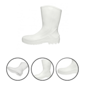 BOTA PVC S/ FORRO CABEDAL S/ COURO BRANCO SOLA 110VFLEX-BR - 6944038 VULCAFLEX