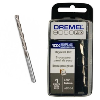 Broca de Corte para Gesso Dremel 1/4" 6.4mm - 2615AD564A000 Broca de Corte para Gesso Dremel 1/4" 6.4mm - 2615AD564A000