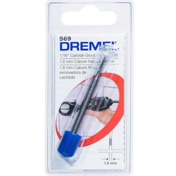BROCA PARA REMOÇÃO DE REJUNTES 1,6MM 1/16" - DREMEL 569 - 26150569AA BROCA PARA REMOÇÃO DE REJUNTES 1,6MM 1/16" - DREMEL 569 - 26150569AA