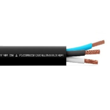 CABO FLEXIVEL PP PRETO 2 X 2,5mm2 1 KVA MULTINAX - COBRECOM CABO FLEXIVEL PP PRETO 2 X 2,5mm2 1 KVA MULTINAX - COBRECOM