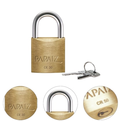 CADEADO 30MM LATÃO - 138070 PAPAIZ CADEADO 30MM LATÃO - 138070 PAPAIZ