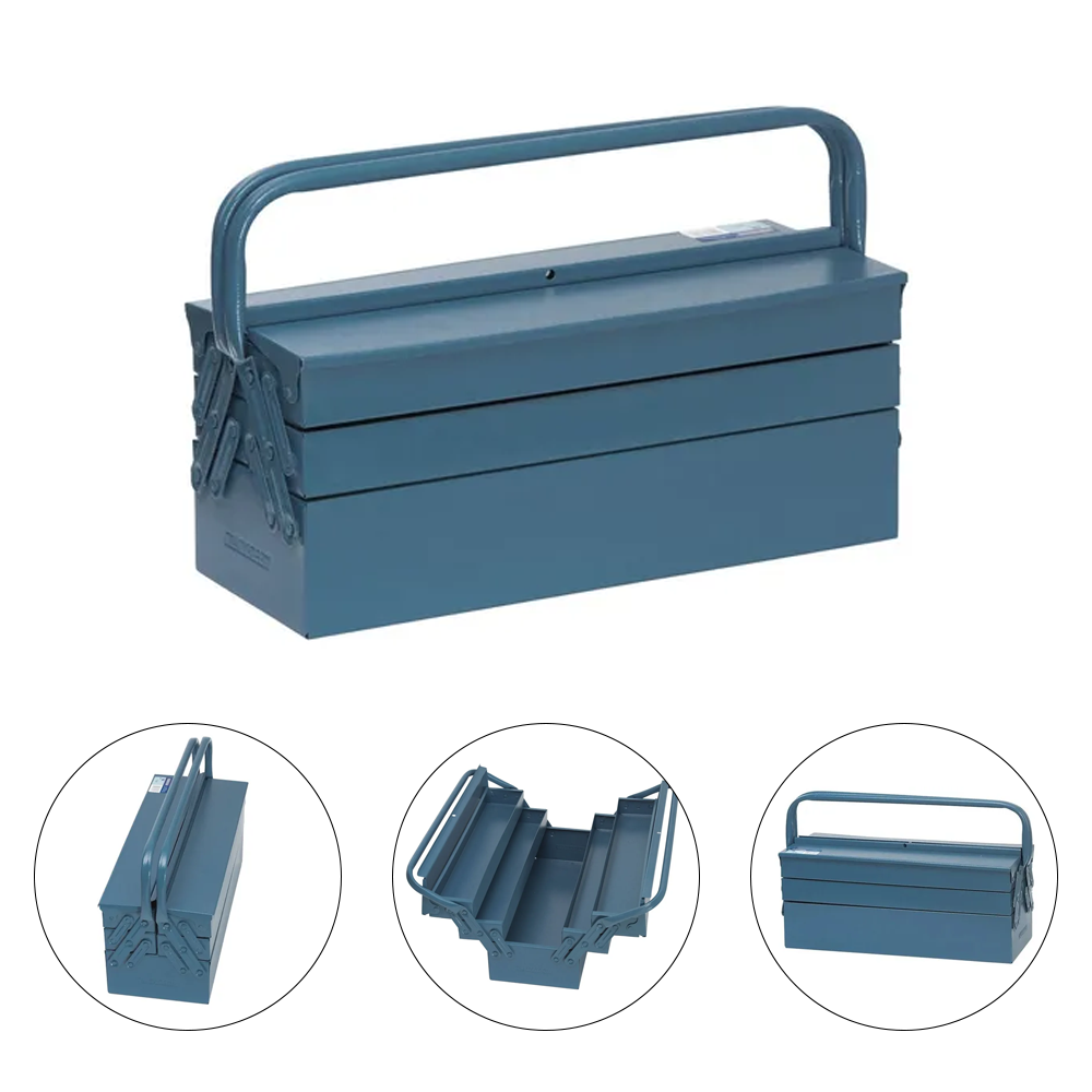 CAIXA DE FERRAMENTAS SANFONADA COM 5 GAVETAS AZUL 550 - MARCON