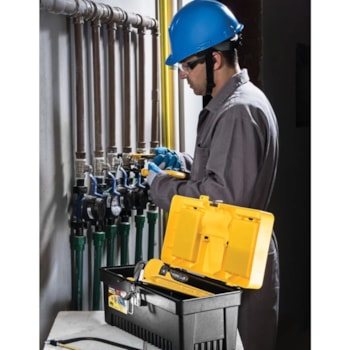 CAIXA PLÁSTICA DE FERRAMENTAS 13" COM BANDEJA REMOVÍVEL E TRAVA METÁLICA - 43803013 TRAMONTINA CAIXA PLÁSTICA DE FERRAMENTAS 13" COM BANDEJA REMOVÍVEL E TRAVA METÁLICA - 43803013 TRAMONTINA