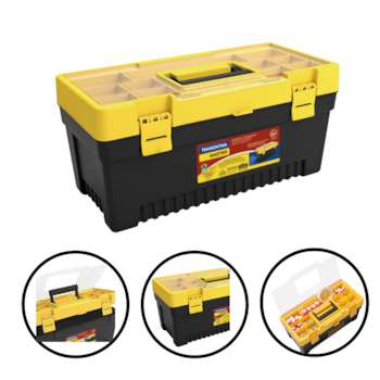 CAIXA PLÁSTICA P/ FERRAMENTAS 20" C/ TAMPA ORGANIZADORA - 43802020 TRAMONTINA CAIXA PLÁSTICA P/ FERRAMENTAS 20" C/ TAMPA ORGANIZADORA - 43802020 TRAMONTINA