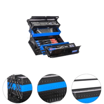 CAIXA SANFONADA AZUL/PRETA - 009695 KINGTONY CAIXA SANFONADA AZUL/PRETA - 009695 KINGTONY