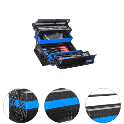 CAIXA SANFONADA AZUL/PRETA - 009695 KINGTONY CAIXA SANFONADA AZUL/PRETA - 009695 KINGTONY