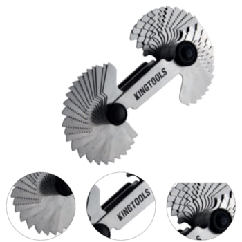 CALIBRADOR DE ROSCA COM 52 LÂMINAS 600.072 - KING TOOLS CALIBRADOR DE ROSCA COM 52 LÂMINAS 600.072 - KING TOOLS