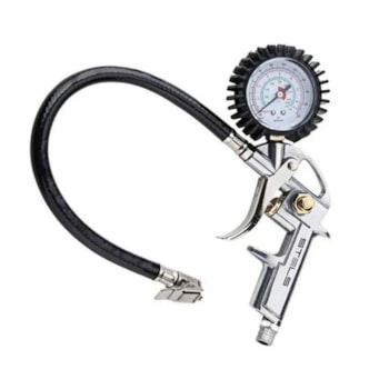 CALIBRADOR MANUAL 220PSI ENTR 1/4" COM MANGUEIRA E BICO PRESILHA - STEELS CALIBRADOR MANUAL 220PSI ENTR 1/4" COM MANGUEIRA E BICO PRESILHA - STEELS