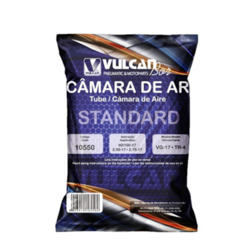 CÂMARA AR ARO 17 2.75-17 MOTO C100 VG-17 - 010550 VULCANBOR CÂMARA AR ARO 17 2.75-17 MOTO C100 VG-17 - 010550 VULCANBOR