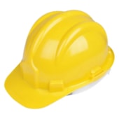 CAPACETE PLASTICO AMARELO COM SELO INMETRO CA 31469 - PLASTCOR