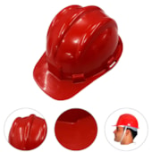 CAPACETE PLÁSTICO VERMELHO COM SELO INMETRO CA 12617 - 501512 PLASTCOR