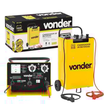 CARREGADOR DE BATERIA COM AUXILIAR DE PARTIDA - CBV5200 VONDER CARREGADOR DE BATERIA COM AUXILIAR DE PARTIDA - CBV5200 VONDER
