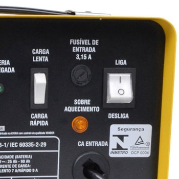 CARREGADOR DE BATERIAS 127v 90A CBV 950 - VONDER