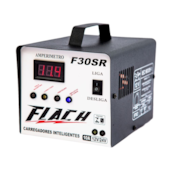 CARREGADOR INTELIGENTE DE BATERIA 12V/24V TENSAO DE SAIDA 10AH COM PAINEL DIGITAL E AUXILIADOR DE PARTIDA 30AH - F30-SR FLACH