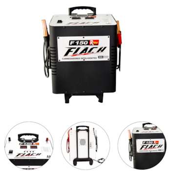 CARREGADOR INTELIGENTE DE BATERIA 60V/24V TENSAO DE SAIDA 60AH COM PAINEL DIGITAL E AUXILIADOR DE PARTIDA 60AH - F LACH