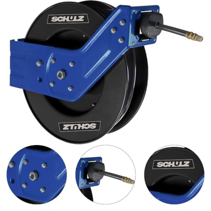 CARRETEL RETRÁTIL COM MANGUEIRA DE AR 15M - 920.1216-0 SCHULZ CARRETEL RETRÁTIL COM MANGUEIRA DE AR 15M - 920.1216-0 SCHULZ