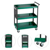 CARRO PARA FERRAMENTAS 3 GAVETAS COM RODAS DE PU SUPORTA 80KG - ST95222B SATA
