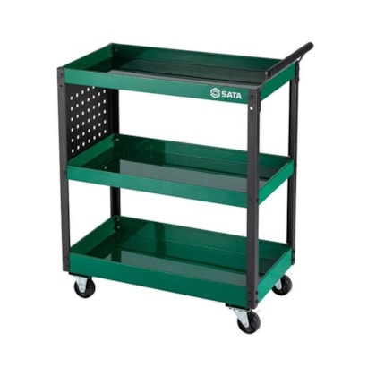 CARRO PARA FERRAMENTAS 3 GAVETAS COM RODAS DE PU SUPORTA 80KG - ST95222B SATA