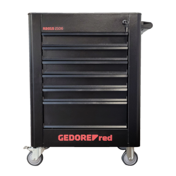 CARRO PARA FERRAMENTAS 6 GAVETAS ESSENCIAL BLACK EDITION R20152106 - GEDORE RED