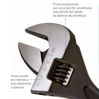 CHAVE AJUSTAVEL OXIDADA BELZER 12" - 213012BX CHAVE AJUSTAVEL OXIDADA BELZER 12" - 213012BX
