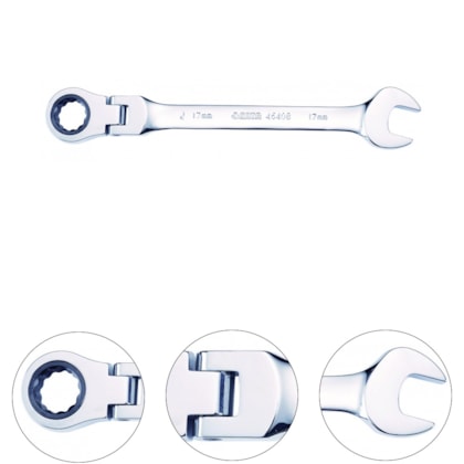 CHAVE COMBINADA C/ CATRACA CABEÇA FLEX 12MM - ST46403ST SATA CHAVE COMBINADA C/ CATRACA CABEÇA FLEX 12MM - ST46403ST SATA