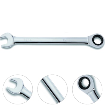 CHAVE COMBINADA COM CATRACA 10MM 72 DENTES - SATA