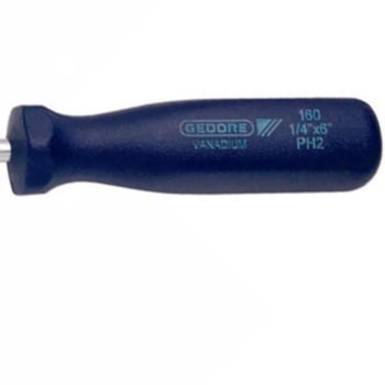 CHAVE DE FENDA CRUZADA ISOLADA GEDORE 160 N/R 1/4" X 6" CHAVE DE FENDA CRUZADA ISOLADA GEDORE 160 N/R 1/4" X 6"