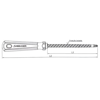 CHAVE DE FENDA PHILIPS 5/16 X 6" ISOLADA PH3 - 237120BN BELZER CHAVE DE FENDA PHILIPS 5/16 X 6" ISOLADA PH3 - 237120BN BELZER