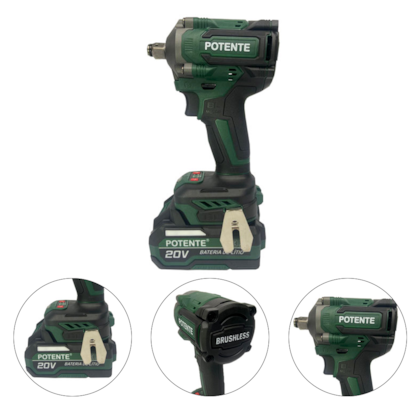 CHAVE DE IMPACTO 1/2" A BATERIA 680NM 20V/4AH LI-ON- 1 BATERIA MOTOR SEM ESCOVA - POTENTE