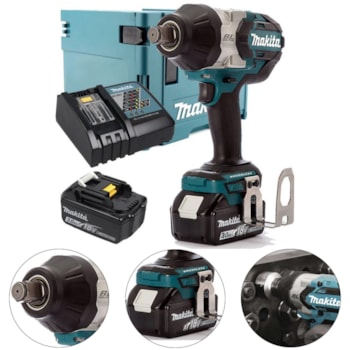 CHAVE DE IMPACTO A BATERIA 18V 3/4 1050NM DTW1001RFJ - MAKITA Voltagem:BIVOLT