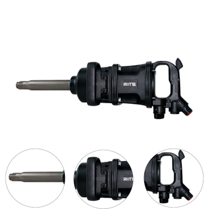 CHAVE DE IMPACTO PNEUMATICA 1" EIXO LONGO 3138NM 300KGF 3200RPM COM REGULAGEM DE TORQUE - 74851 ROTTA