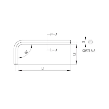 CHAVE HEXAGONAL ALLEN CURTA 14MM - 220010BR BELZER