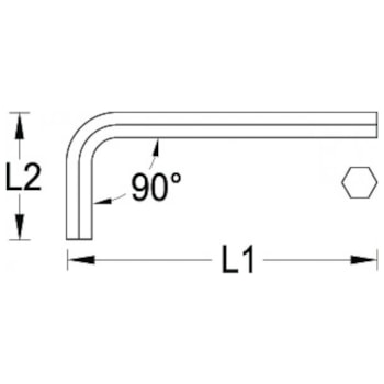 CHAVE HEXAGONAL EM L 42-32MM - 012024 GEDORE