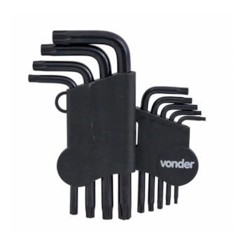 CHAVE HEXALOBULAR TORK 9PC T10-T50 CRV - 3573010050 VONDER CHAVE HEXALOBULAR TORK 9PC T10-T50 CRV - 3573010050 VONDER