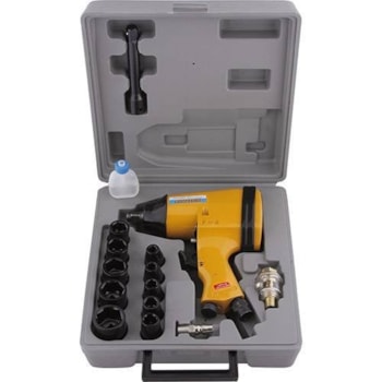 CHAVE IMPACTO PNEUMATICA  1/2" 320NM COM 10 SOQUETES 9 A 27MM ROCKING DOG CH I-320K - CHIAPERINI