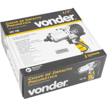 CHAVE IMPACTO PNEUMATICA 1/2 POLEGADA - CIV 120 VONDER CHAVE IMPACTO PNEUMATICA 1/2 POLEGADA - CIV 120 VONDER
