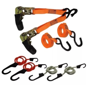 CINTA C/ CATRACA P/ AMARRACAO 18 MM C/ ELASTICO 5 PECAS STELS CINTA C/ CATRACA P/ AMARRACAO 18 MM C/ ELASTICO 5 PECAS STELS