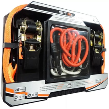 CINTA C/ CATRACA P/ AMARRACAO 18 MM C/ ELASTICO 5 PECAS STELS CINTA C/ CATRACA P/ AMARRACAO 18 MM C/ ELASTICO 5 PECAS STELS