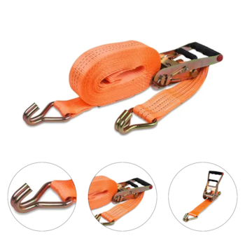 CINTA PARA AMARRACAO COM CATRACA 5 TONELADAS 9M X 50MM GANCHO J LARANJA - ITACORDA