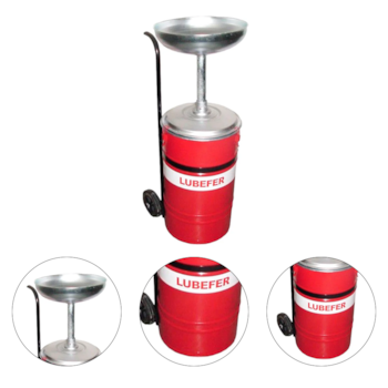 COLETOR DE OLEO 50L COM CARRINHO VERMELHO LUB-COL - LUBEFER