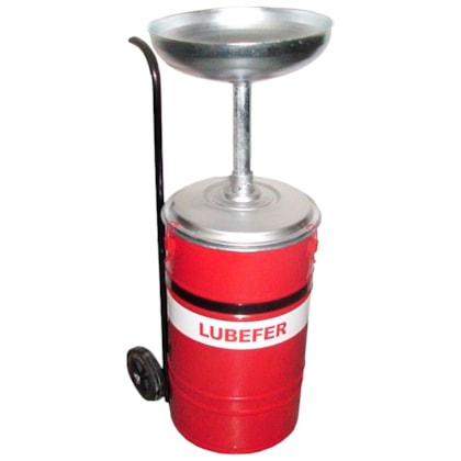 COLETOR DE OLEO 50L COM CARRINHO VERMELHO LUB-COL - LUBEFER