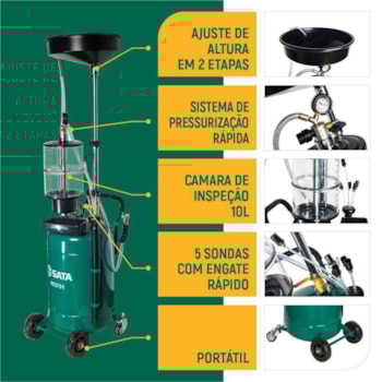 COLETOR DE ÓLEO A VÁCUO 70L - SCAE5701-LA SATA COLETOR DE ÓLEO A VÁCUO 70L - SCAE5701-LA SATA
